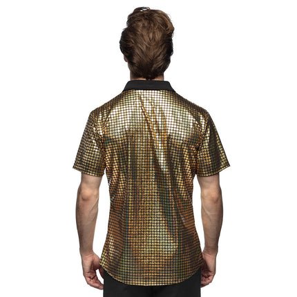Camisa Disco Oro Metálico