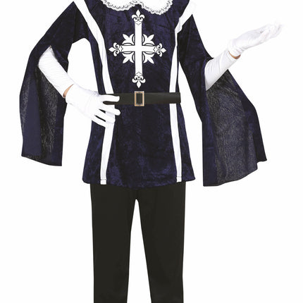 Disfraz de Mosquetero Azul Niño