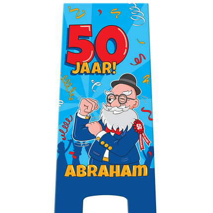 Señal de advertencia Abraham Dibujos animados 58cm