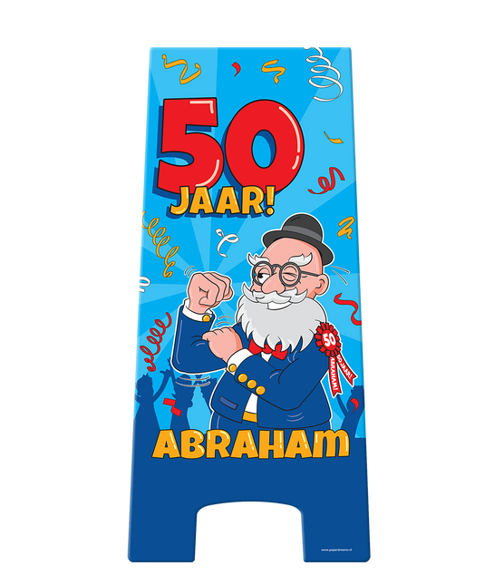 Señal de advertencia Abraham Dibujos animados 58cm