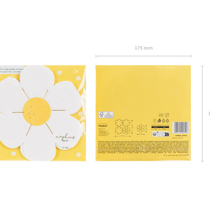 Servilletas Flores 16,5cm 12ud.
