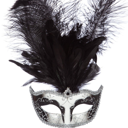 Máscara de plata Pluma