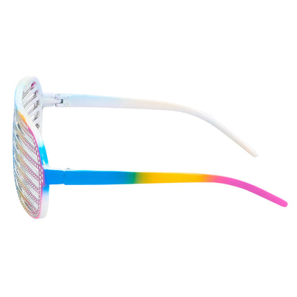Gafas Arco Iris Rayas Purpurina