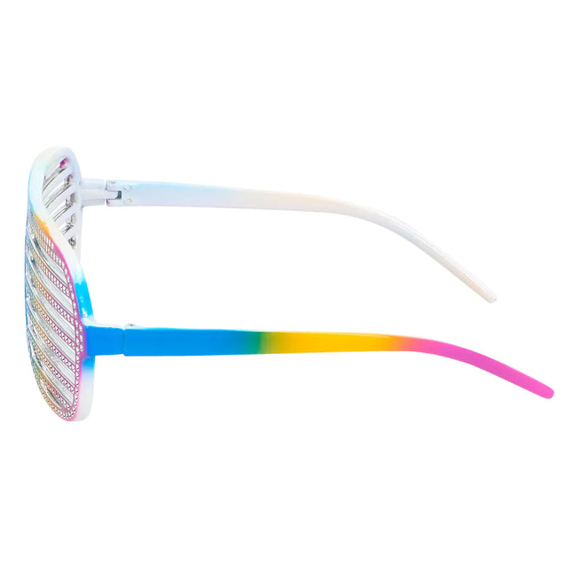 Gafas Arco Iris Rayas Purpurina
