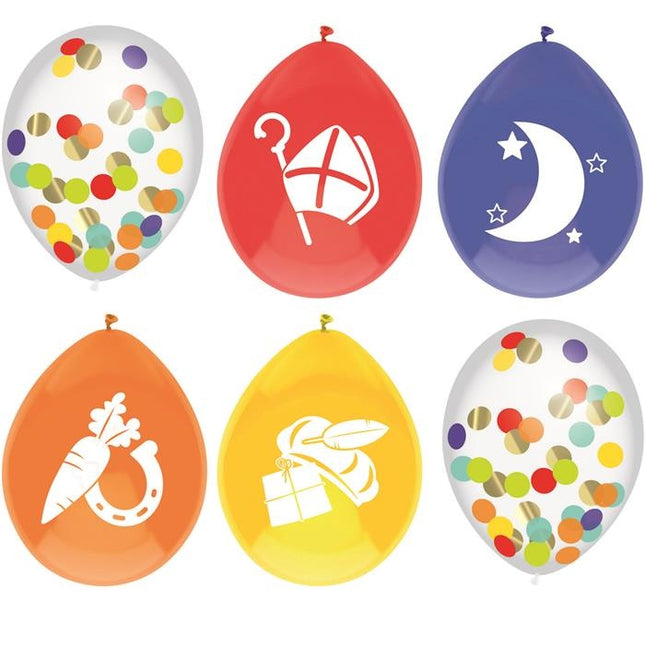 Sinterklaas Confetti Globos 30cm 6pcs