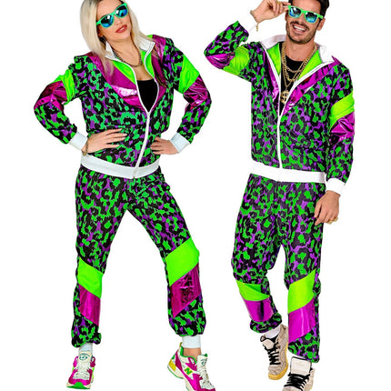 Chándal Neon 80S Verde Neón Estampado Animal