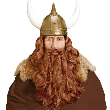 Peluca Vikinga Con Barba Y Bigote