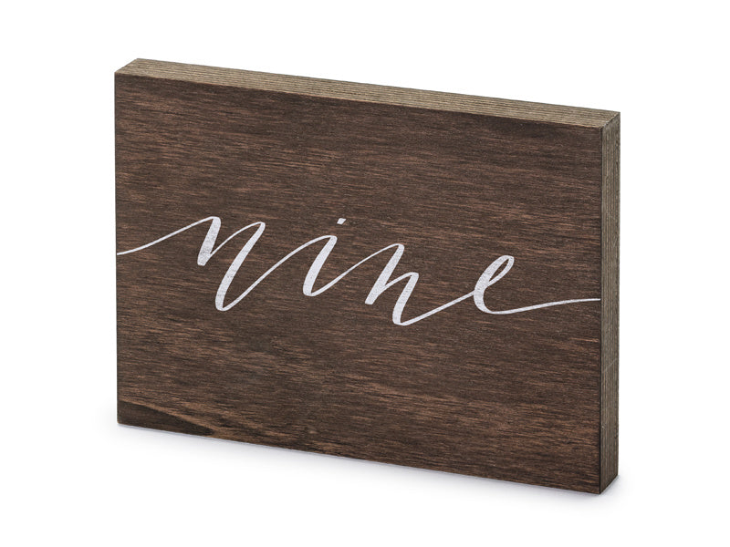 Número de mesa Nueve 18cm