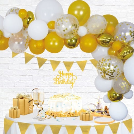 Arco de Globo Hecho en Casa Set Oro 4m