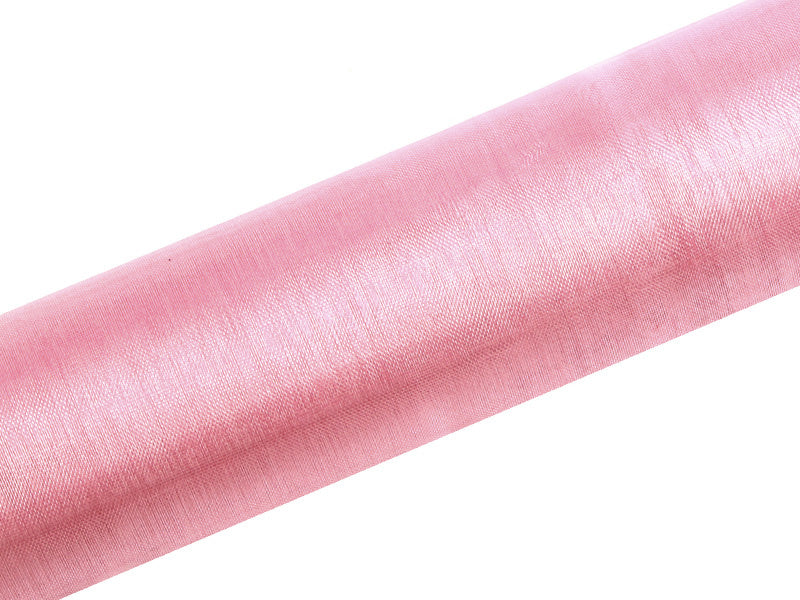 Tela de Organza rosa claro 16cm 9m