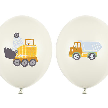 Globos Vehículos de Construcción 30cm 50pcs