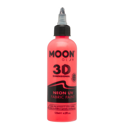 Moon Glow Pintura UV Neón para Telas 125ml Rojo Intenso 125ml