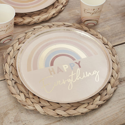 Platos Arco Iris Happy Everything 25cm 8pcs