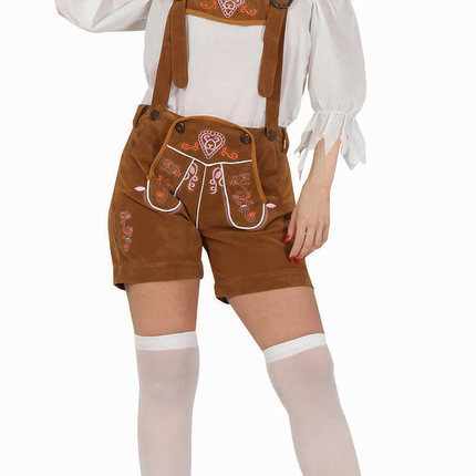 Lederhosen de mujer marrón claro
