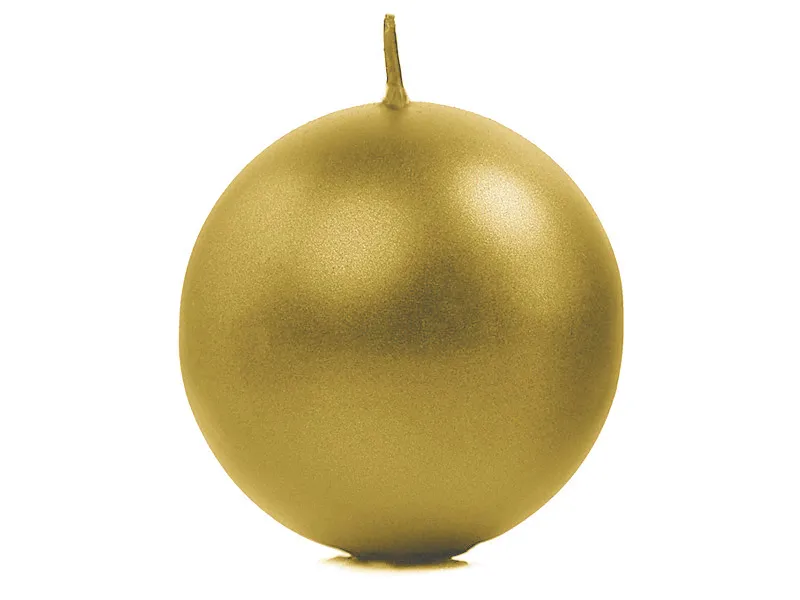Velas Globo Oro Metálico 8cm 6pcs