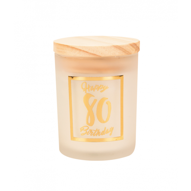 Vela perfumada 80 años Blanca