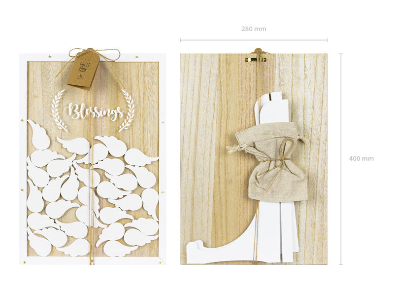 Libro de visitas de madera Bendiciones 39,5cm