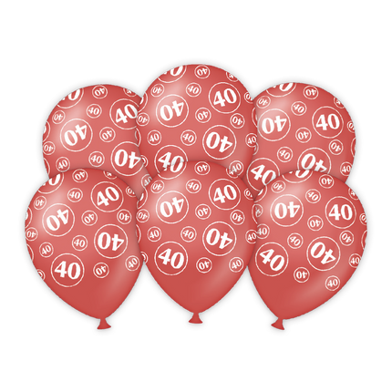 Globos 40 Años 30cm 6pcs