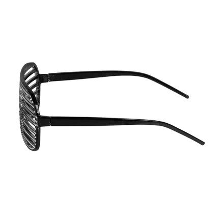 Gafas Negras Rayas Purpurina