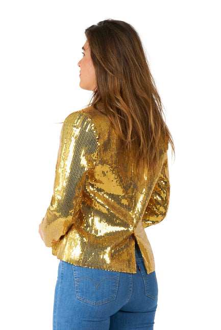 Blazer dorado de mujer <tc>Suitmeister</tc>