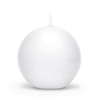 Velas Bola Blanca 6cm 10uds