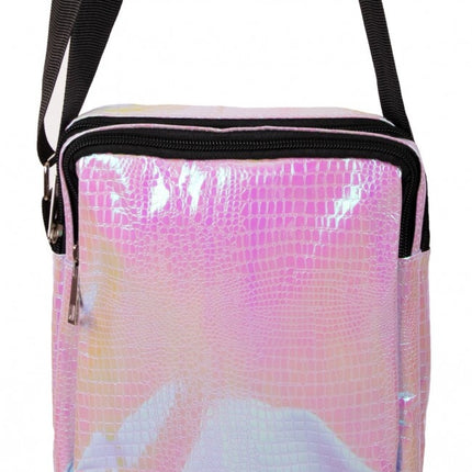 Bolso Piel Serpiente Estampado Morado
