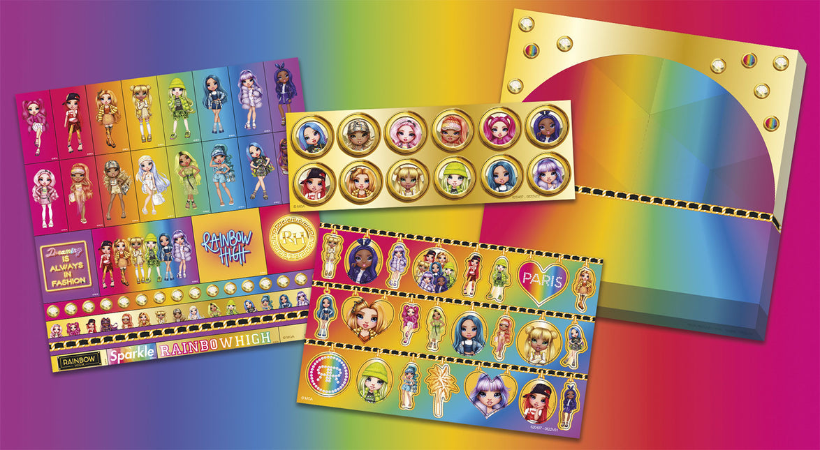 Juego de pegatinas Rainbow High