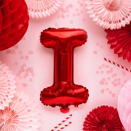 Globo Letra I Rojo Vacío 35cm