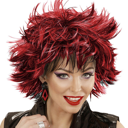 Peluca Negra Roja