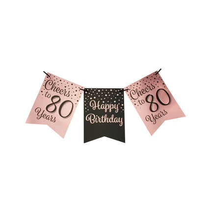 Banner 80 Años Rosa Negro 6m