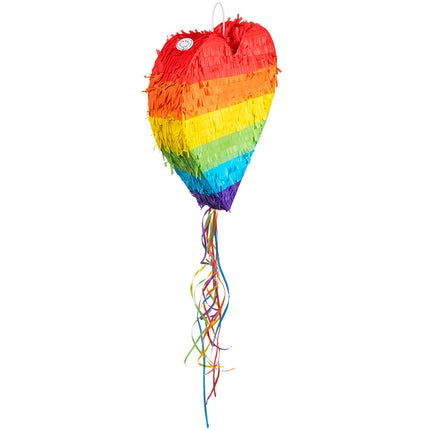 Piñata Arco Iris Corazón 37cm