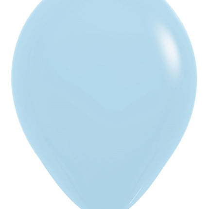Globos Azul Mate Pastel 30cm 12pcs