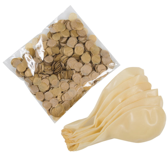 Globos Confeti Oro 30.5cm 6pcs