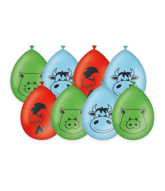 Globos de Granja 30cm 8pcs
