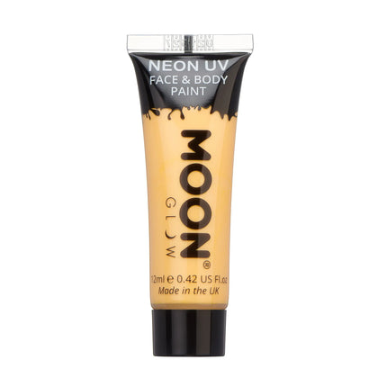 Moon Glow Pintura Facial UV Neón Pastel Naranja Pastel 12ml