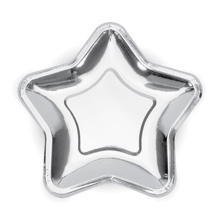 Platos de plata 18cm 6pcs