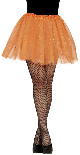 Tutú Naranja Damas Purpurina 40cm