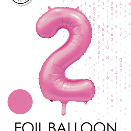 Globo Figura Rosa 2 Años Brillo 86cm