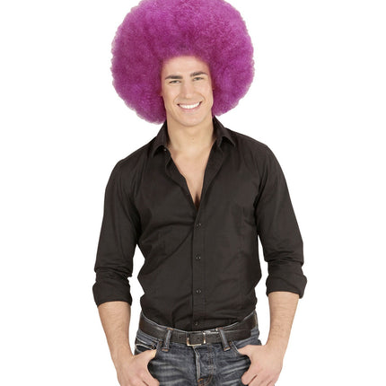 Peluca Morada Afro Extra Grande