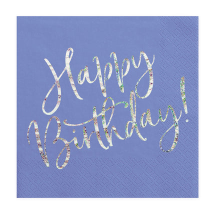 Servilletas Feliz Cumpleaños Azul 33cm 20pcs