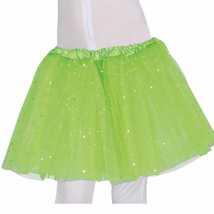 Tutú Verde Lima Estrellas 30cm