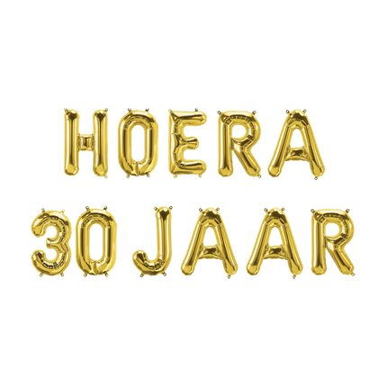 Globos de Oro Set 30 Años Hurra 1,9m