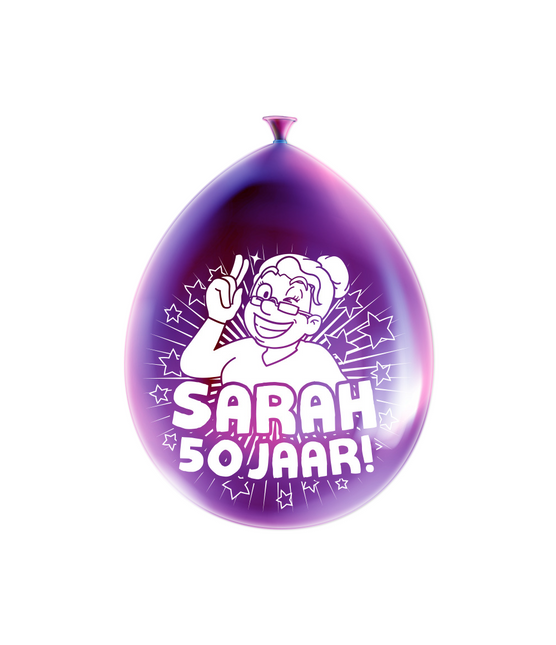 Globos Sarah 50 Años 30cm 8pcs