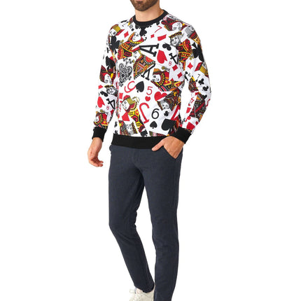 Sudadera de cartas de casino para hombre <tc>OppoSuits</tc>