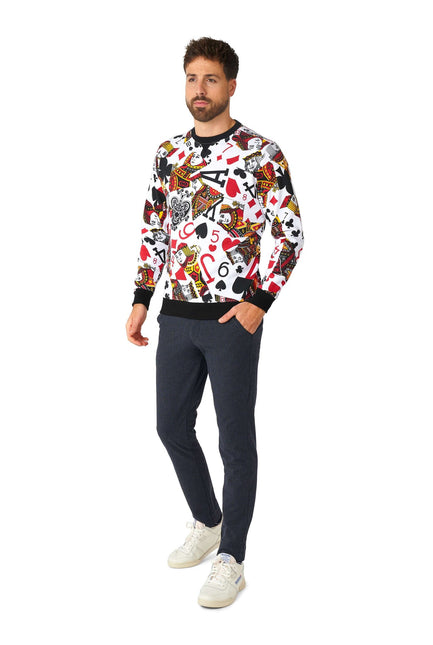 Sudadera de cartas de casino para hombre <tc>OppoSuits</tc>