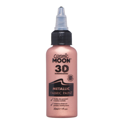 Pintura metalizada para tejidos Cosmic Moon Oro rosa 30ml