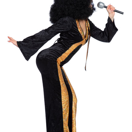 Traje Disco Oro Mujer