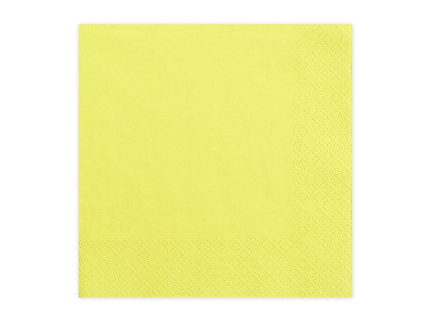 Amarillo claro Servilletas 33cm 20ud