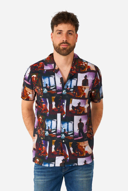 Pesadilla en Elmstreet Camisa Manga Corta Hombre <tc>OppoSuits</tc>