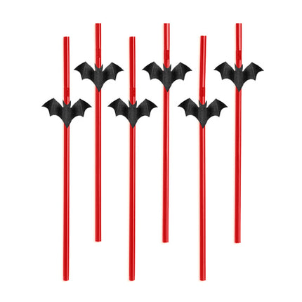 Halloween Pajitas Murciélago 24cm 6pcs